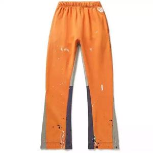 2024 hiver automne hommes pantalons de survêtement de haute qualité décontracté évasé empilé survêtement pantalon avec taille moyenne cordon de serrage et toile tissu - Product Image 1