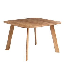 Design élégant Flora en bois d'acacia massif coin rond forme carrée café commercial hôtel restaurant utiliser table à manger pliante - Product Image 2