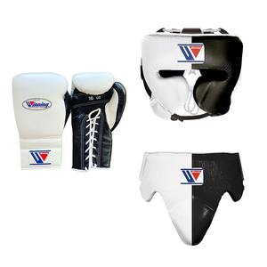 Best Selling High Quality Winning Boxing Sets Custom Gear Leather <b>Head</b> Guard. Shin Guard. Groin Protector Winning sparring Set - Product Image 5