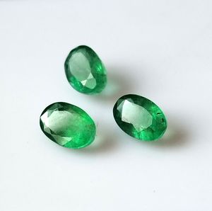 Émeraude zambienne naturelle facettée, coupe ovale excellente, pierre précieuse en vrac, 6x4 mm, pierres de coupe émeraude précieuses pour la fabrication de bijoux en vrac - Product Image 5