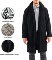 Trench-coat en laine et fibre de bambou pour homme, coupe ajustée, coupe ajustée, collection automne, collection 2025