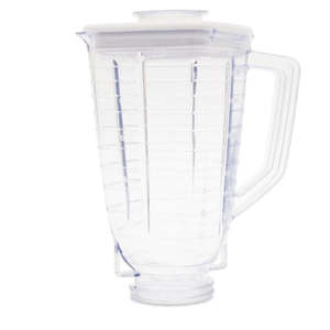 Ostro 1.25 L coltello frullatore elettrico domestico manuale in acciaio inossidabile tappo barattolo di vetro Mod. 004890 di plastica graduata 805-011 - Product Image 3