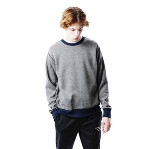 Vintage 4-Way Wool Crewneck Uniform Experiment <b>Knit</b> <b>Sweater</b> with Long Sleeves <b>Cable</b> <b>Knit</b> Pattern Stripe Logo Print Decoration - Product Image 4