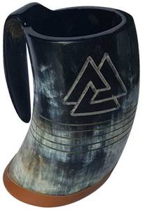 Tasse Viking à boire en corne de buffle faite à la main avec style religieux pour les fêtes et les toasts, artisanat naturel - Product Image 4