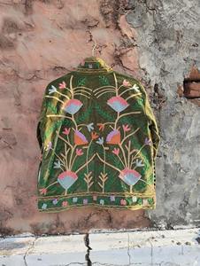 Chaqueta de Terciopelo Bordada a Mano de Alta Calidad Mustad, Abrigo Floral Bohemio para Mujer, Chaqueta de Talla Única - Product Image 2