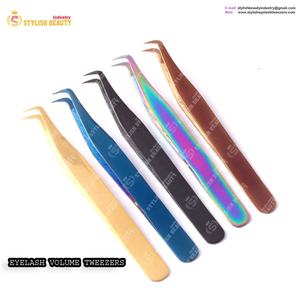 แหนบขนตาสแตนเลส45 90องศาด้ามจับเพชรพร้อมปลายแหลมและโลโก้ออกแบบได้ตามต้องการ - Product Image 4