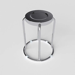 Taburete de Bar Moderno y Contemporáneo de Acero Inoxidable 304 para Hogar, Hotel, Restaurante, Centro Comercial con Muebles Metálicos Contemporáneos - Product Image 1
