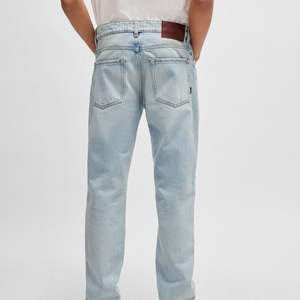 Pantalons en jean respirants pour hommes, design 2026, logo personnalisé, style droit, hiver, automne, été, printemps, jeans lavés, tricotés - Product Image 3