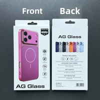 Coque de téléphone en verre à changement rapide AG Matte Large Window Cover pour iPhone 17/16/15/14/13/12 Pro Max et iPhone 17/18 Pro Max
