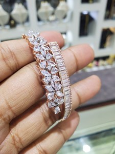 สีขาวเต็มรูปแบบมาร์คีส์ Moissanite เพชรกําไลสวยงามเครื่องประดับที่กําหนดเองเครื่องประดับที่ดีที่สุดของขวัญวันครบรอบสําหรับเธอ - Product Image 4