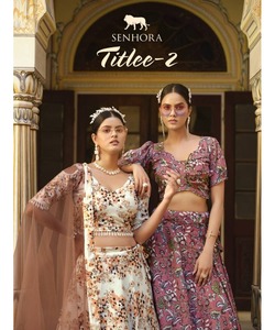 Vêtements de fête de mariage indien Lehenga Choli pour les filles du Rajasthan Full Lacha Choli avec chemisier brodé Sezy - Product Image 3