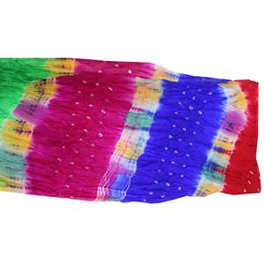 Bufanda de algodón hecha a mano con efecto tie-dye, larga, estilo bohemio, para mujer, diseño con letras dibujadas a mano, para el cuello o la cabeza - Product Image 6