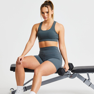 Moda sin costuras mujer verano Butt Lift Shorts logotipo personalizado nuevo Scrunch Butt entrenamiento gimnasio Yoga pantalones cortos para mujeres - Product Image 5