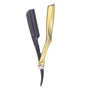 Mango de galvanoplastia Manual Barbero Maquinilla de afeitar recta Cuchillo de afeitar Oem Afeitado Barba Maquinilla de afeitar para hombres con hoja de seguridad - Product Image 4