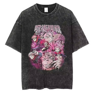 Camisetas lisas de transferencia de calor personalizadas para imprimir con logotipo, ropa de calle de algodón para hombre, camisetas de gran tamaño para gimnasio con sublimación de lavado ácido - Product Image 4