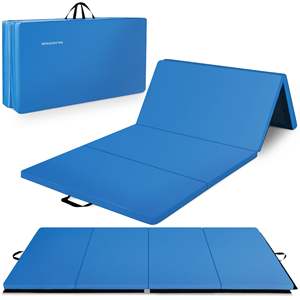 Tappetino per Ginnastica BalanceFrom 120 X 48 Blu, Tappetino Pieghevole Multiuso per Yoga e Fitness - Product Image 1