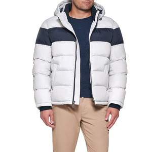 2025 High Quality <b>Men's</b> <b>Puffer</b> <b>Jacket</b> Full Zipper Plus Size Customizable Winter Leather Fabric OEM Customizable Hot Selling - Product Image 4