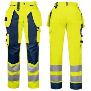 Ropa DE TRABAJO DE SEGURIDAD personalizada de la mejor calidad, cintas reflectantes, pantalones Cargo para exteriores, transpirables, Hi Viz, ropa de construcción con múltiples bolsillos - Product Image 6