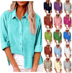 Estilo caliente verano Mujer cuello redondo Camiseta nuevo verano Tops moda manga corta versátil - Product Image 6