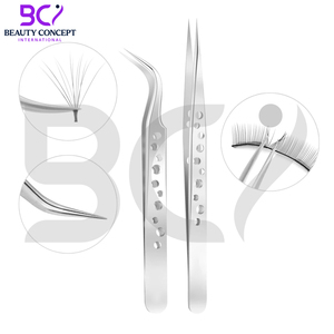 2 Pieces High-Precision Stainless Steel Eyelash Tweezers Strong Grip Pointed Tools for Lash Extension - Product Image 5