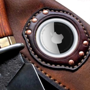 Funda de cuero hecha a mano con etiqueta de aire de grano rico a precio de fábrica para cuchillos de hoja fija - Product Image 2