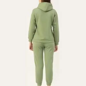 Chándal de lana tecnológica de algodón de alta calidad para mujer, chándal liso de gran tamaño de dos piezas para mujer, chándales de lana al por mayor para mujer - Product Image 2