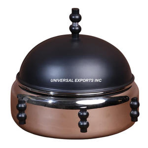 Cazuela de acero inoxidable con acabado en cobre de doble pared, cazuela de Metal nueva de lujo de calidad Superior - Product Image 2