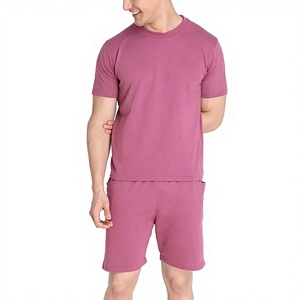 Men's Premium Quality 100% Cotton Summer Short Tracksuit Set New Style Breathable Fashion Hot Sale 2 Piece Plus Size - Product Image 1