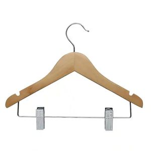 BEST NATURAL WOOD CLOTHES HANGER WITH Anti-Slip Feature Customizable Traceless Bedroom Household Hanger Support - Product Image 5