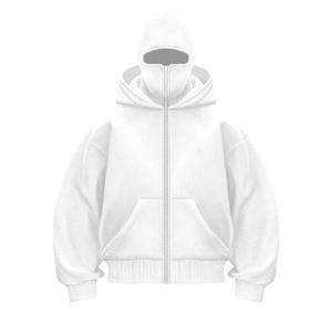 Sudaderas con capucha de algodón 100%, Sudadera con capucha personalizada Unisex para hombre, sudadera deportiva informal de dos piezas para hombre con capucha de cara completa - Product Image 4