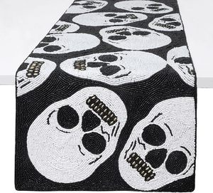 Christmas <b>Dining</b> <b>Table</b> Beaded <b>Runner</b> Placemat Handmade Cloth Decorative Wedding Mat With Leaves Design for Home Use - Product Image 3