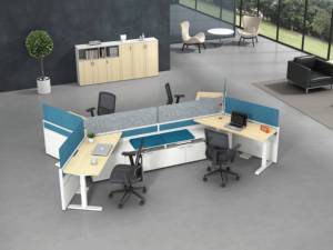 Cubículos modernos para centro de llamadas de doble cara, 2, 4, 6 personas, personal de oficina abierta, ordenador, estación de trabajo Modular, mesas de escritorio de elevación - Product Image 5