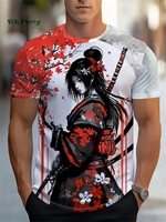 Anime japonais pour samouraï 3D imprimé T-shirt décontracté à manches courtes pour hommes femmes et enfants nouveau pull surdimensionné hauts à la mode