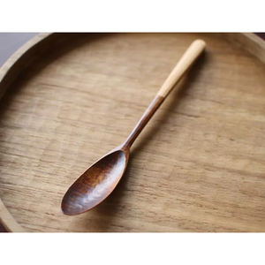 Juego de cubiertos con cabezal de mango de madera de 4 cubiertos artesanales con acabado marrón para el hogar, cocina, cafetería, restaurante y comedor al aire libre - Product Image 2