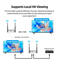 Sistema Inalámbrico H-DMI Multipantalla de 1 km, 1 Transmisor a 4 Receptores, Kit de Transmisión Punto a Punto de 1080P con Cuatro Receptores