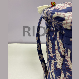 Sage Russian Blue Quilted Cotton Canvas for <b>Bag</b> Front Handle Zipper Reusable Custom Logo Printed Portable <b>Large</b> - Product Image 6