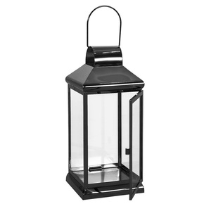 Metal Wire Body <b>Black</b> Color With Glass Pit Candle <b>Lanterns</b> With Customize Color and Sizes With the Sizes of 35x25x25 cm - Product Image 6