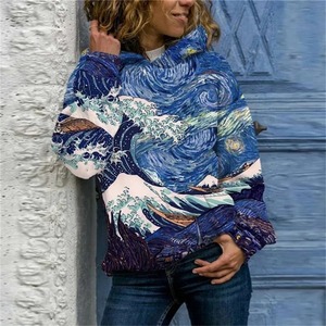 Pull à manches longues décontracté à la mode sweat à capuche imprimé en 3D sweat-shirt de dessin animé d'hiver pull pour femmes pull à capuche - Product Image 3