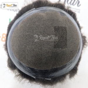 Premium REGENT Australia Hombre Toupee Trama atada a mano con cabello humano Onda natural Estilo de onda de agua Stock al por mayor - Product Image 5