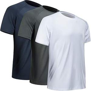 OEM Marque privée Vêtements de fitness T-shirt à manches courtes pour homme Gym 100% Polyester paquet de 3 T-Shirts combo - Product Image 3