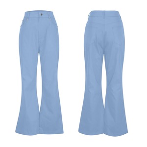 Vente chaude Dernières femmes Pantalon évasé Nouveau Design Taille haute extensible décontracté pour les femmes à la mode Pantalon évasé personnalisé - Product Image 6