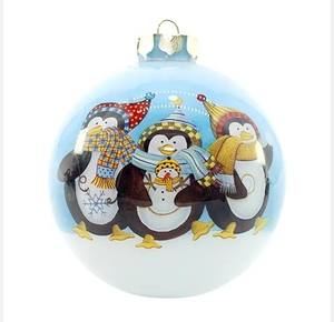 Venta directa de fábrica, nuevo diseño, decoraciones transparentes para árboles de Navidad, adorno de bola de cristal, adorno de cristal de 8cm para vacaciones de Navidad - Product Image 1