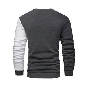 Sweat-shirts à capuche brodés pour hommes en gros, taille surdimensionnée, hiver, ODM personnalisé, 100% coton, taille plus, sweat-shirt à col rond unisexe - Product Image 3