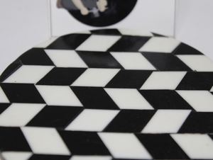 Posavasos de resina Zig Zag Patrón Posavasos de resina con incrustaciones Juego de posavasos de resina Manteles de madera de Tradnary Pvt Ltd - Product Image 4