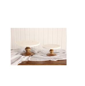 Support à gâteau en marbre avec support à gâteau en métal doré en laiton avec dessus en marbre, support à dessert en marbre de luxe - Product Image 5