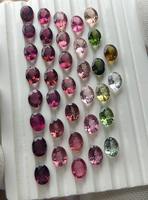 Mehrajudin Edelsteine Hochwertiger Natürlicher Turmalin Edelstein Zertifiziert Sauber Oval 6x8mm 1-1,5 Karat Mehrfarbig Rosa Grün Rot