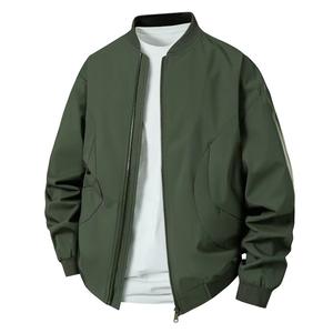 OEM totalmente personalizado Invisible Hood at Stand Collar Taslan Nylon Bomber Windbreaker Varsity Bomber Jacket para hombres - Product Image 1