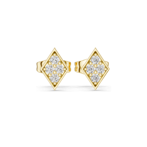 Boucles d'oreilles clous en diamant de laboratoire, clarté VVS-VS EF, or 18 carats, 14 carats, 10 carats et argent 925, or rose, or jaune, or blanc et moissanite - Product Image 3