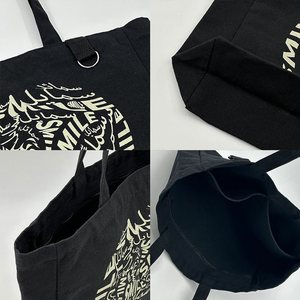 Sac à provisions fourre-tout en toile rayée de qualité supérieure sac d'épicerie en coton biologique à la mode avec logo imprimé personnalisé - Product Image 3