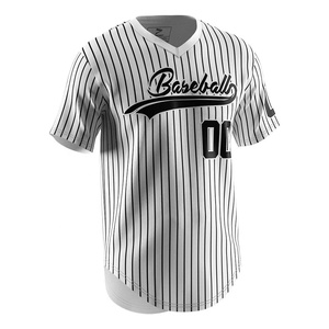 Maillot de baseball pour hommes à sublimation, prix de gros, grande taille, respirant, séchage rapide, logo personnalisé imprimé, vêtements de sport - Product Image 3